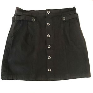 Anthropologie | Very J Black Mini Skirt